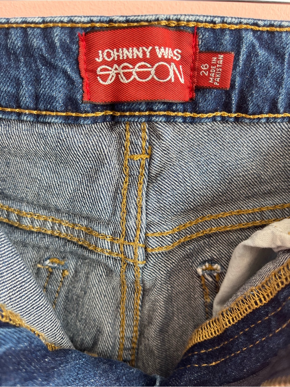 JW X SASSON JOHNNY WAS STRAIGHT LEG JEAN Size 26 Excellent Condition - Picture 6 of 8